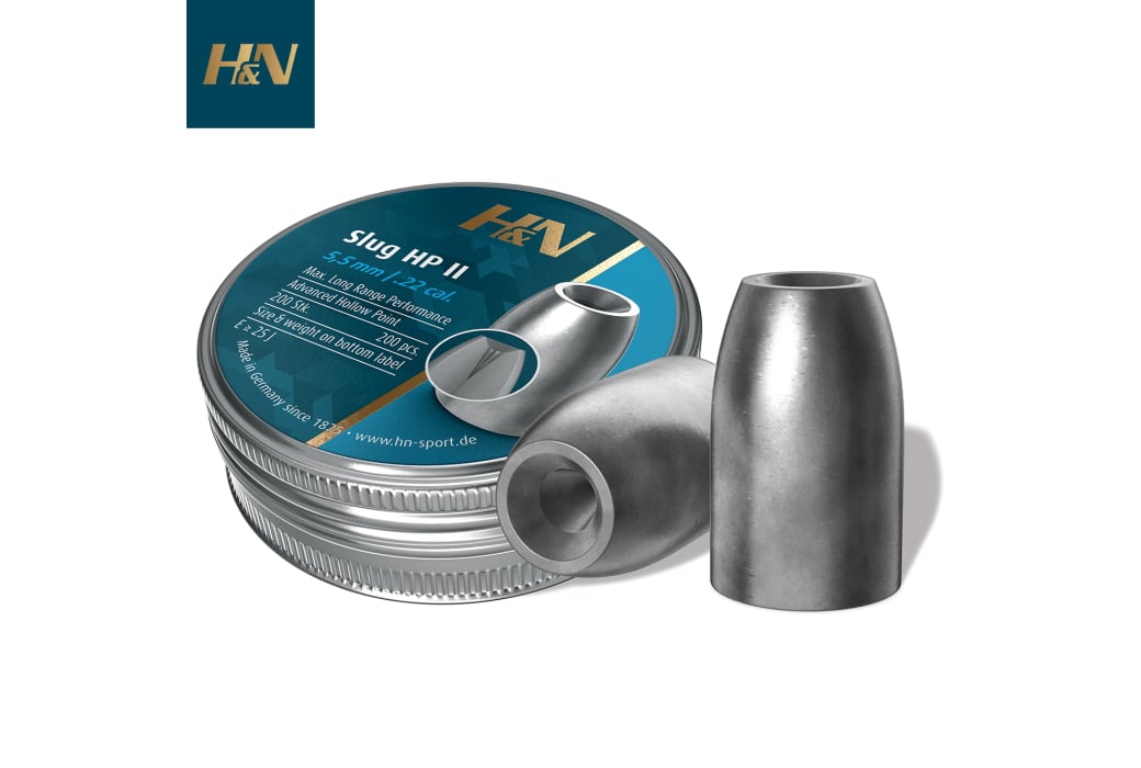 Air Gun Pellets H&N Sport Slug HP II 5.53mm (.218) 30gr 200Pcs