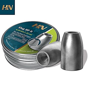 Air Gun Pellets H&N Sport Slug HP II 6.35mm (.250) 30gr 120Pcs