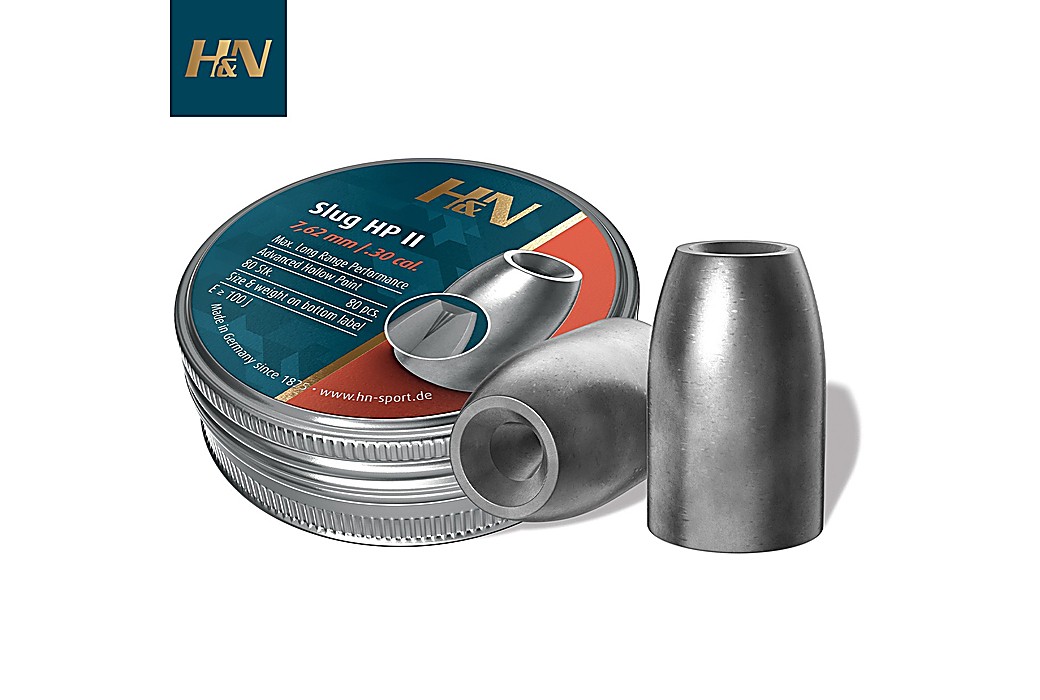 Air Gun Pellets H&N Slug HP II 7.62mm (.301) 54gr 80pcs