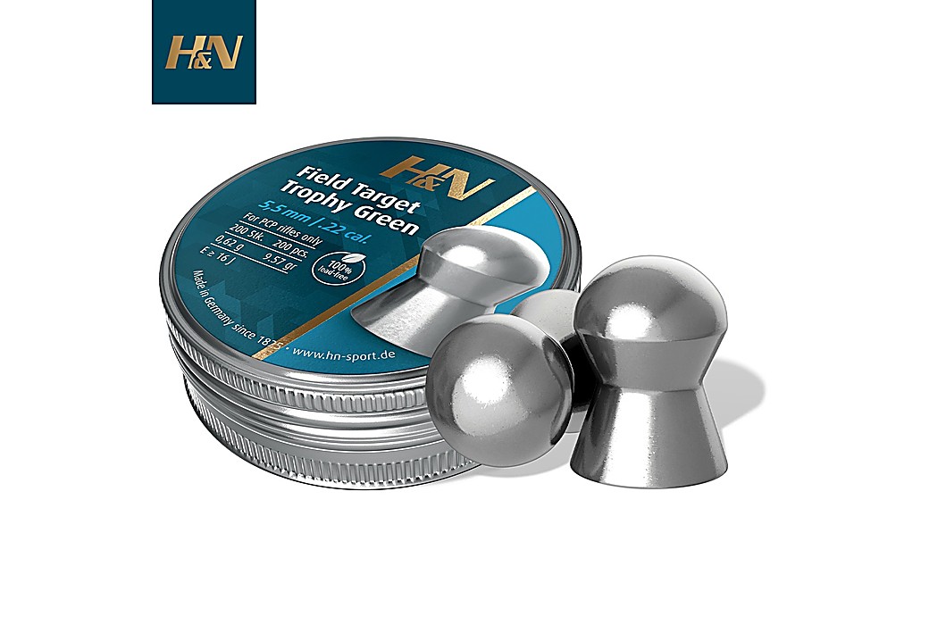 Air Gun Pellets H&N Sport Field Target Trophy Green 5.50mm (.22) 200PCS