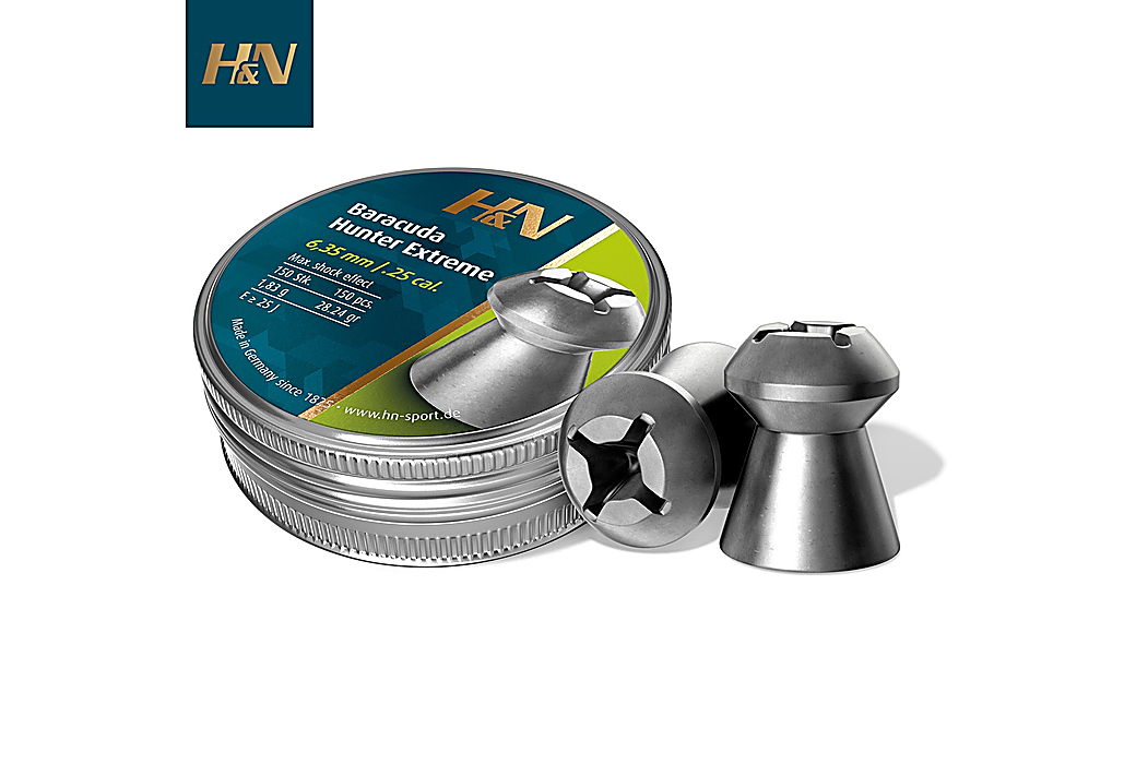 Chumbo H&N Sport Baracuda Hunter Extreme 6.35mm (.25) 150PCS