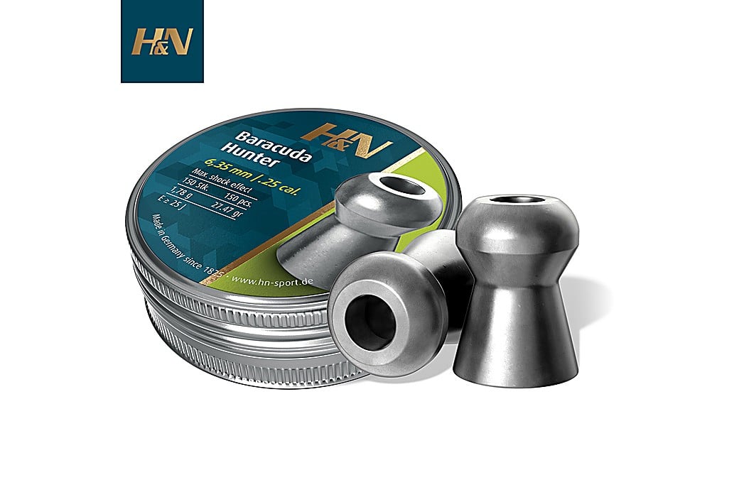 Air Gun Pellets H&N Sport Baracuda Hunter 6.35mm (.25) 27.47gr 150pcs
