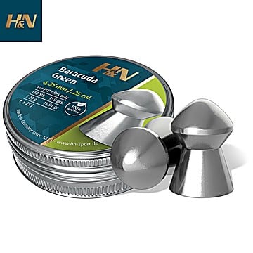 Chumbo H&N Sport Baracuda Green 6.35mm (.25) 19.91gr 150pcs