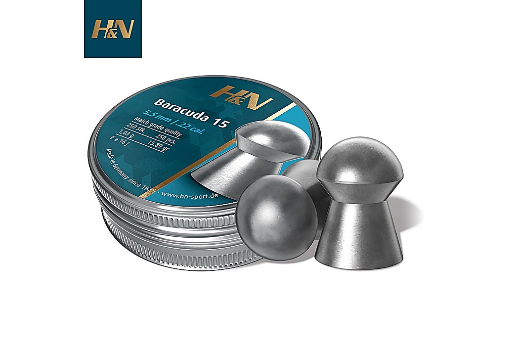 Air Gun Pellets H&N Sport Baracuda 15 5.52mm (.22) 15.89 250pcs
