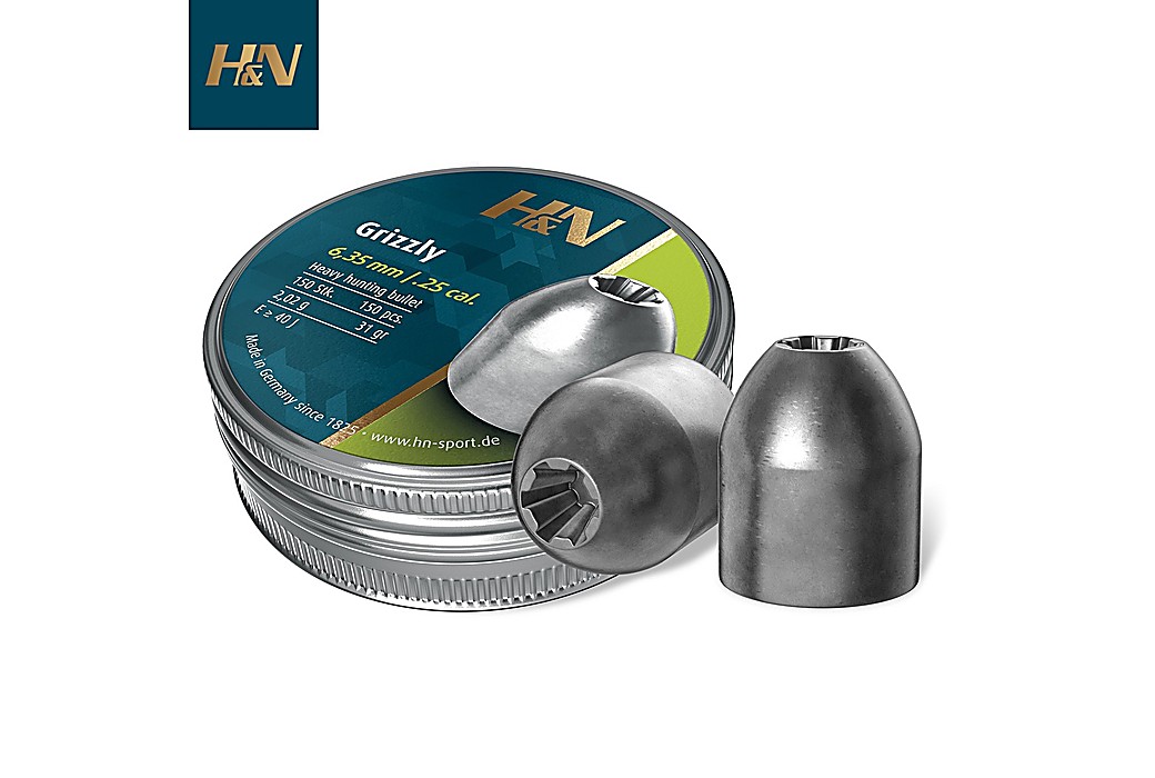 Air Gun Pellets H&N Sport Grizzly 6.35mm (.25) 150PCS