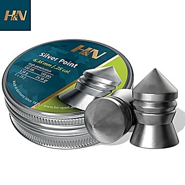 Chumbo H&N Sport Silver Point 6.35mm (.25) 24.38gr 150pcs