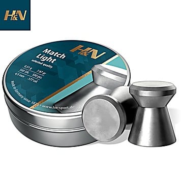 Chumbo H&N Sport Match Light 4.50mm (.177) 7.87gr 500pcs