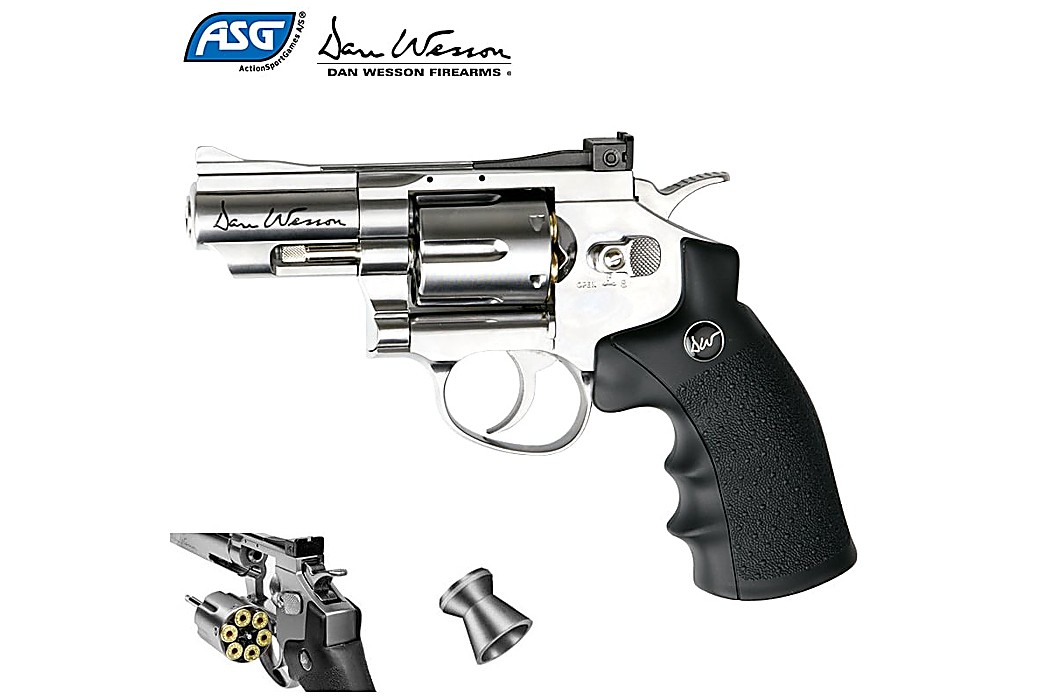 REVOLVER ASG DAN WESSON 2.5" SILVER 