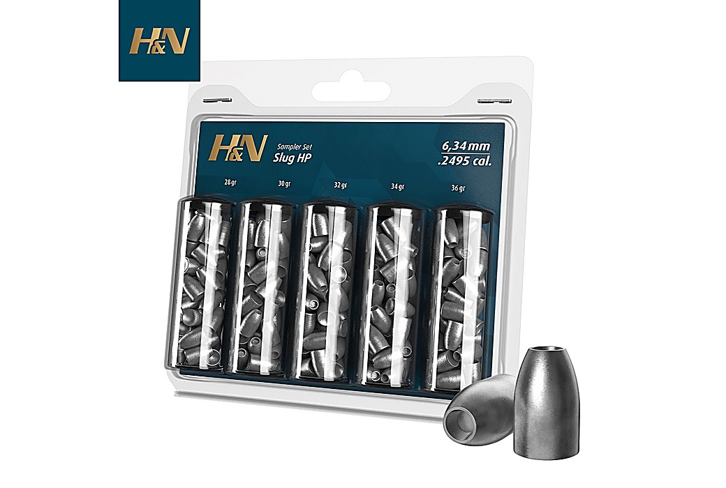 Air Gun Pellets H&N Sport Slug HP 6.35mm (.249) Sampler Pack 200pcs