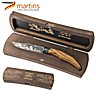 Couteau Aventure Tout-terrain Martins Ellegance Premium Titane 9.8cm (Étui en Bois)