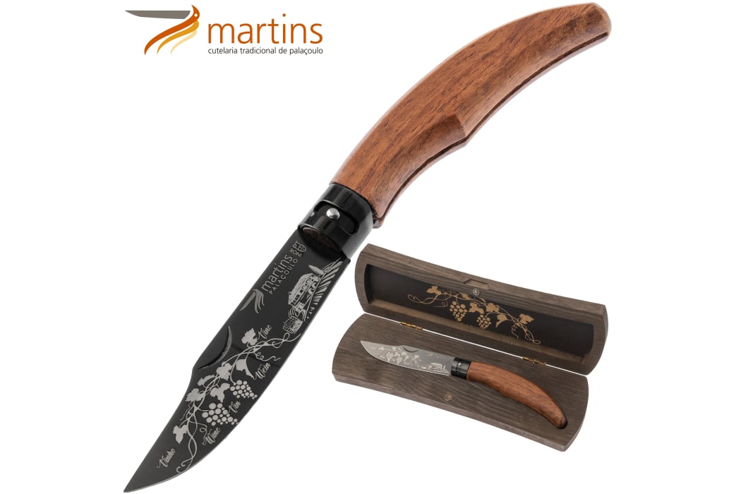 Wine and Vines Pocket Knife Martins Ellegance Premium Titanium 9.8cm (Wood Box)