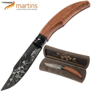 Wine and Vines Pocket Knife Martins Ellegance Premium Titanium 9.8cm (Wood Box)