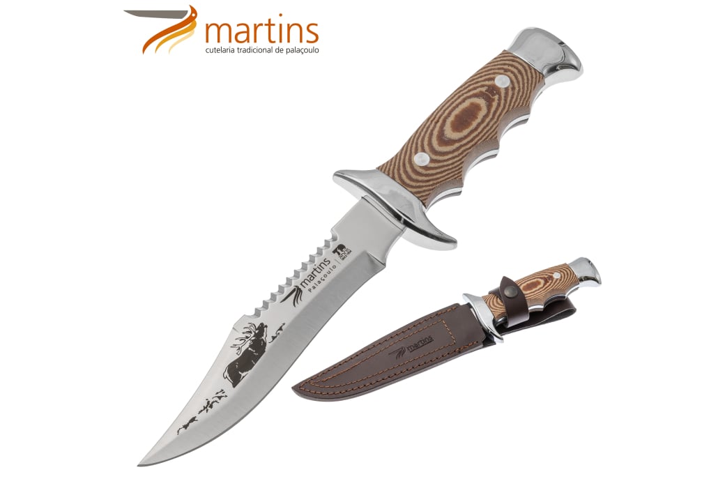 Cuchillo Bushcraft Martins M Micarta 15.7cm Ciervo Marrón
