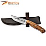 Cuchillo para Desollar Martins Nature 9cm Oliva Jabalí (Bolsa de Cuero)