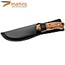 Cuchillo para Desollar Martins Nature 9cm Oliva Jabalí (Bolsa de Cuero)