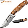 Cuchillo para Desollar Martins Nature 9cm Oliva Jabalí (Bolsa de Cuero)
