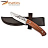 Couteau à Éplucher Martins Nature 9cm Bubinga Sanglier (Pochette en Cuir)