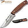 Martins Nature Skinning Knife 9cm Bubinga Wild Boar (Leather Pouch)