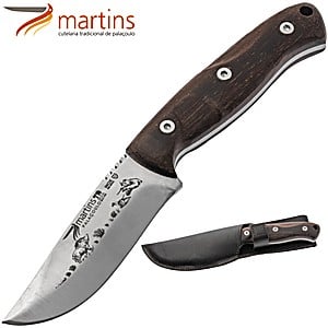 Faca de Esfolar Martins Nature 9cm Pau Santo Javali (Bolsa em Pele)