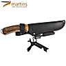 Faca Bushcraft Martins 12cm Fire Steel Oliveira (Bolsa em Pele)