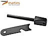 Faca Bushcraft Martins 12cm Fire Steel Micarta Preto (Bolsa em Pele)