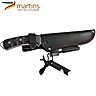 Couteau Bushcraft Martins 12cm Fire Steel Micarta Gris(Pochette en Cuir)
