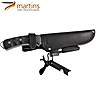 Martins Bushcraft Knife 12cm Fire Steel Micarta Grey (Leather Pouch)