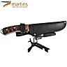 Martins Bushcraft Knife 12cm Fire Steel Micarta Brown (Leather Pouch)