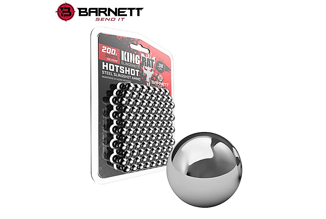 Bolas de Acero Hotshot para Tirachinas Barnett King Rat 9.5mm (.38) 200pcs
