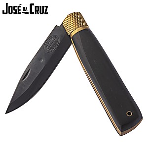 José da Cruz Large Luxurious Pocket Knife Trad 3 Wood 8.5cm Large Lock Metal Tube