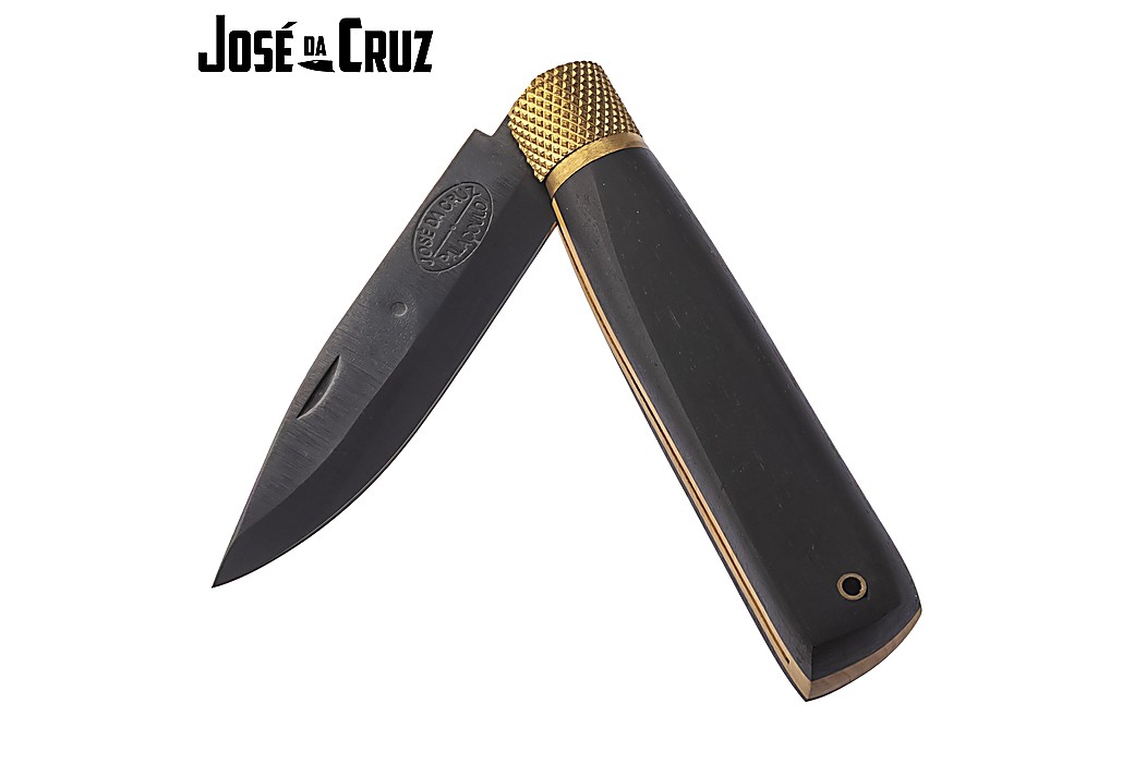 José da Cruz Large Luxurious Pocket Knife Trad 3 Wood 8.5cm Large Lock Metal Tube