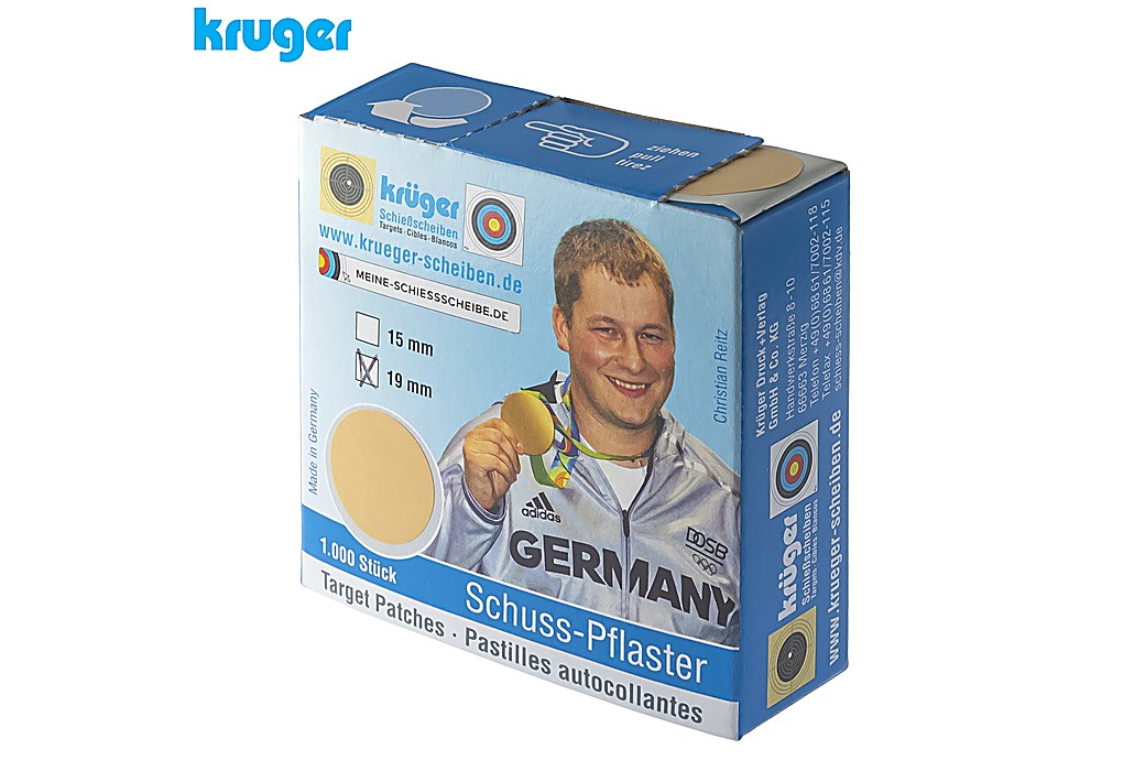 Remendo de Alvo Beige Kruger Ø19mm 1000pcs