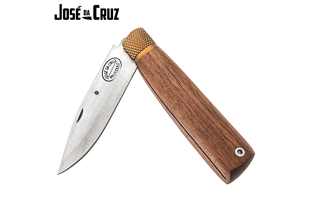 Navaja José da Cruz Trad Nogal 8cm Intermedia Bloqueo Tubo Metal