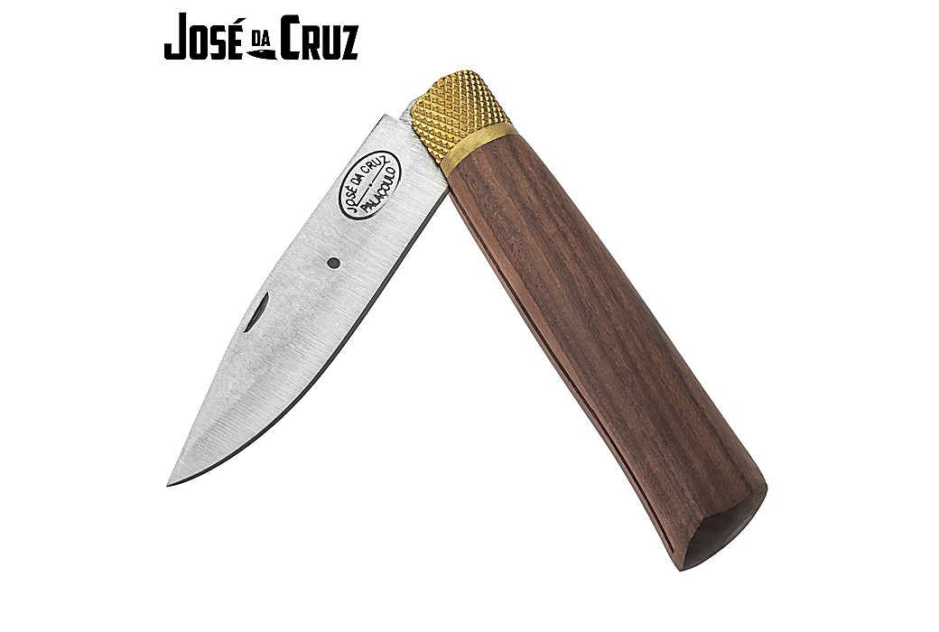 José da Cruz Intermediate Pocket Knife Merendeira Pau Ferro 8cm Large Lock Metal Tube