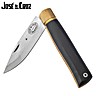 José da Cruz Large Luxurious Pocket Knife Merendeira 3 Wood 8.5cm Large Lock Metal Tube