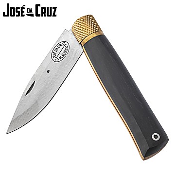 José da Cruz Large Luxurious Pocket Knife Merendeira 3 Wood 8.5cm Large Lock Metal Tube