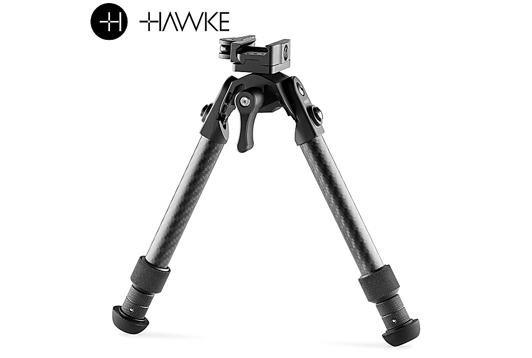 Bipied Hawke Pro Fibre de Carbone 20-28cm (8-11") Smooth Twist Lock Tilt Picatinny