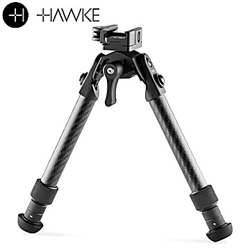 Bipied Hawke Pro Fibre de Carbone 20-28cm (8-11") Smooth Twist Lock Tilt Picatinny