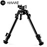Bipied Hawke Pro Fibre de Carbone 20-28cm (8-11") Notched Twist Lock Tilt Picatinny