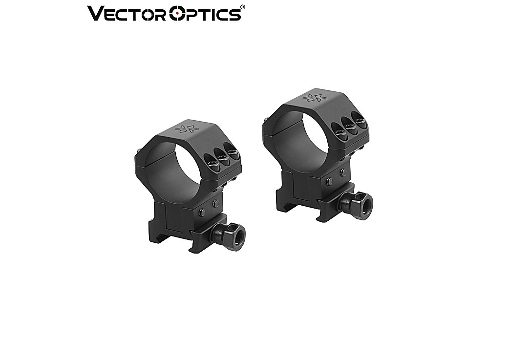Vector Optics X-Accu Mounts 2Pcs 30mm Adjustable Elevation Picatinny Rings (32-38mm)