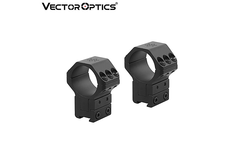Monturas Vector Optics X-Accu 2Pcs 30mm 9-11mm Dovetail Elevación Ajustable (35-41mm)