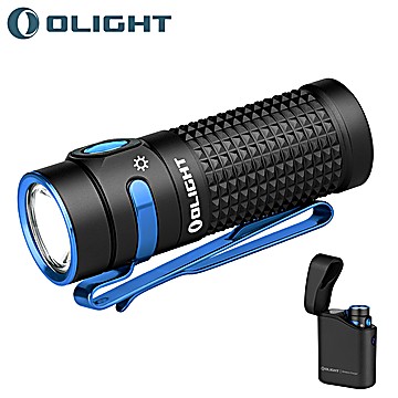 Kit Lanterna Olight Baton 4 Premium Edition LED 1000 Lumens + Carregador Wireless Preto Azul