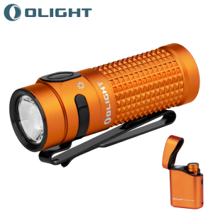 Kit Linterna Olight Baton 4 Premium Edition LED 1000 Lúmenes + Cargador Wireless Naranja