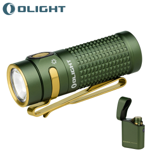 Kit Linterna Olight Baton 4 Premium Edition LED 1000 Lúmenes + Cargador Wireless Verde OD