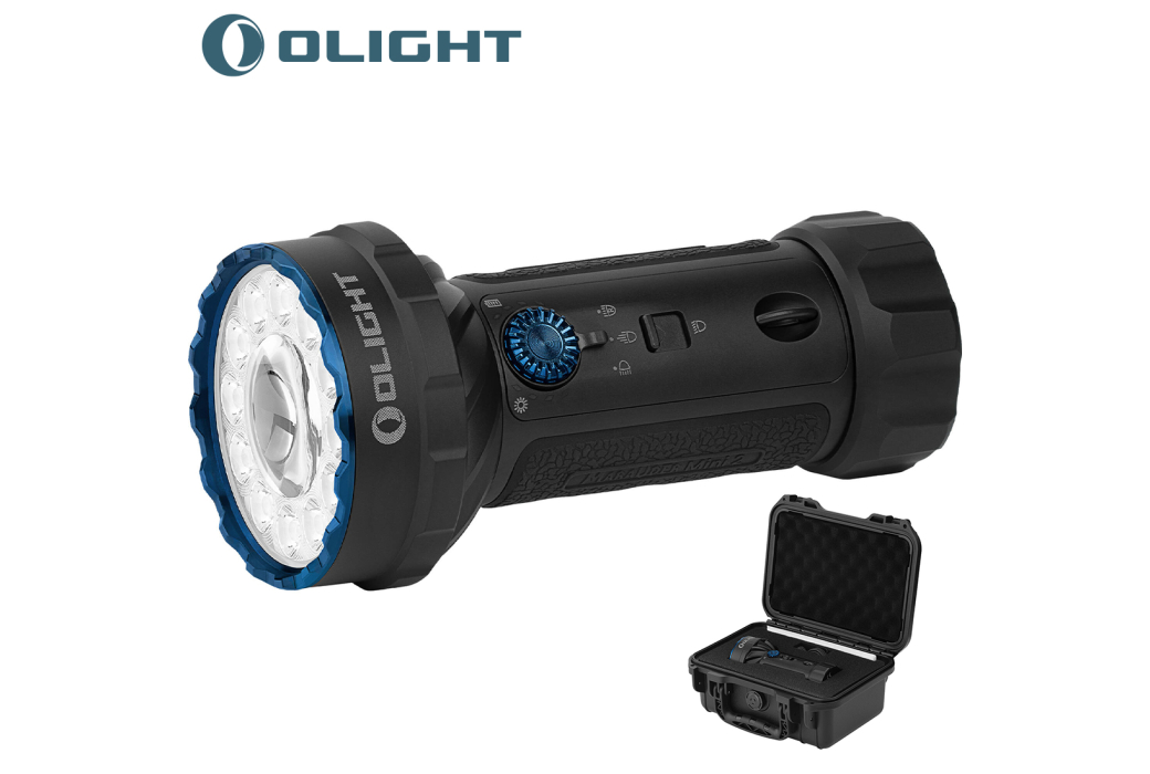 Linterna Olight Marauder Mini 2 LED 10000 Lúmenes Negro + Maleta de Transporte