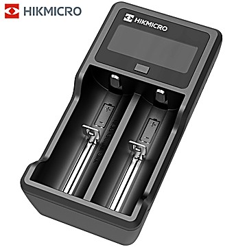 Cargador Universal 2-Baterías Hikmicro LCD USB-C