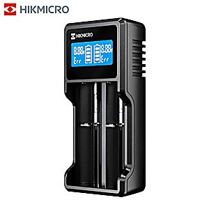 Chargeur Universel 2-Batteries Hikmicro LCD USB-C 21700 | 18650 | RCR123