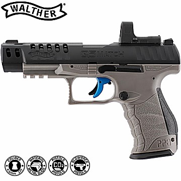 Pistolet CO2 Walther Q5 Match Combo 5" Blowback Plombs