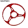 Roda de Paralaxe de Focagem Lateral Garima Revolution 3D 145 para Sightron S6 10-60x56 Vermelho
