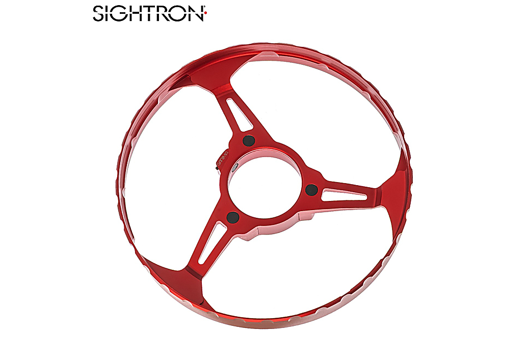 Roda de Paralaxe de Focagem Lateral Garima Revolution 3D 145 para Sightron S6 10-60x56 Vermelho